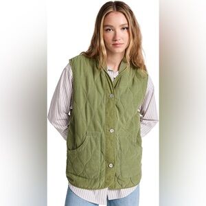 Free People Billie Soft‎ Green Military Vest